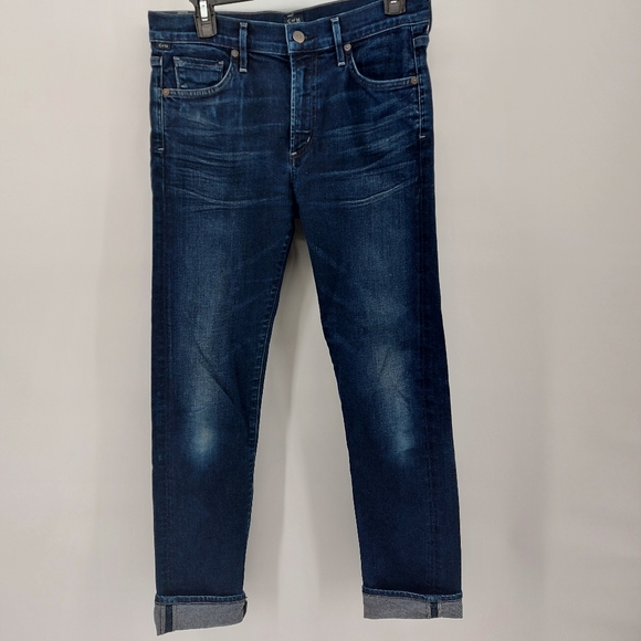 Citizens of Humanity Agnes Mid Rise Slim Straight in Midnight Blue - Picture 2 of 9